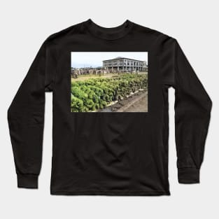 Colorized vintage photo of Puerto Bolvar Long Sleeve T-Shirt